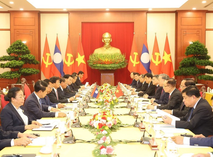 Tổng Bí thư, Chủ tịch nước Tô Lâm hội đàm với Tổng Bí thư, Chủ tịch nước Lào Thongloun Sisoulith tại Trụ sở Trung ương Đảng ngày 10-9 Ảnh: TTXVN Tổng Bí thư, Chủ tịch nước Tô Lâm hội đàm với Tổng Bí thư, Chủ tịch nước Lào Thongloun Sisoulith tại Trụ sở Trung ương Đảng ngày 10-9 Ảnh: TTXVN