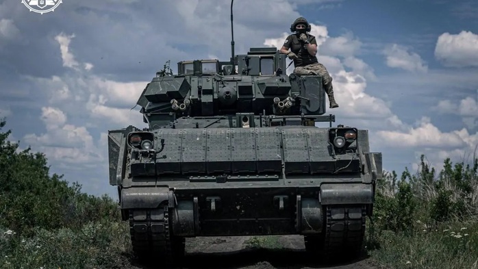 Xe chiến đấu bộ binh M2 Bradley của Ukraine. Ảnh: Lữ đoàn cơ giới số 47 Xe chiến đấu bộ binh M2 Bradley của Ukraine. Ảnh: Lữ đoàn cơ giới số 47