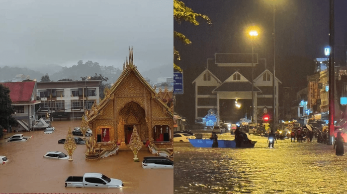 Myanmar, Thái Lan, Lào chiến đấu với lũ lụt hậu bão Yagi- Ảnh 14. Myanmar, Thái Lan, Lào chiến đấu với lũ lụt hậu bão Yagi- Ảnh 14.