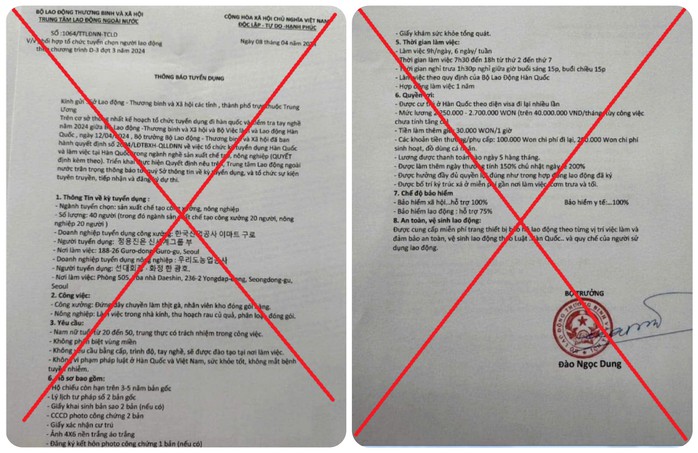 Cảnh giác thông tin giả mạo đi làm việc ở Hàn Quốc- Ảnh 2. Cảnh giác thông tin giả mạo đi làm việc ở Hàn Quốc- Ảnh 2.