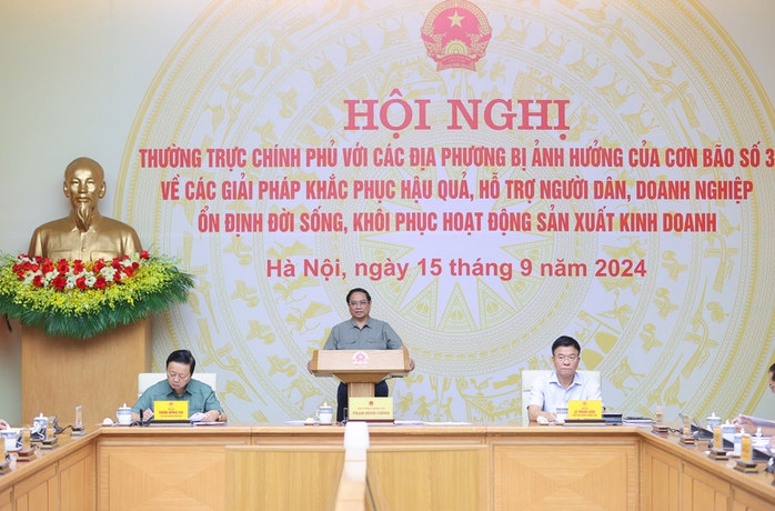 Thủ tướng chủ trì Hội nghị khắc phục hậu quả bão số 3- Ảnh 1. Thủ tướng chủ trì Hội nghị khắc phục hậu quả bão số 3- Ảnh 1.