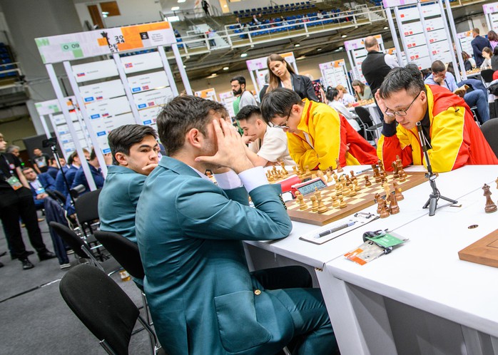 Tuyển Việt Nam thắng đậm đương kim vô địch Olympiad cờ vua- Ảnh 2. Tuyển Việt Nam thắng đậm đương kim vô địch Olympiad cờ vua- Ảnh 2.