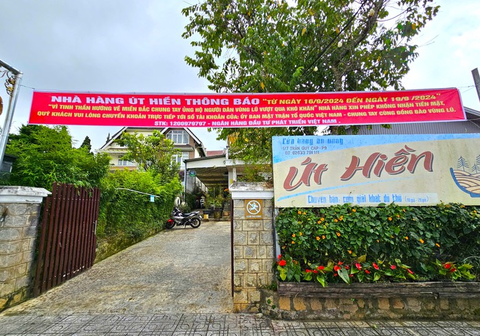 Quán ăn ở Đà Lạt không nhận tiền, khách chỉ cần chuyển khoản ủng hộ đồng bào miền Bắc- Ảnh 1. Quán ăn ở Đà Lạt không nhận tiền, khách chỉ cần chuyển khoản ủng hộ đồng bào miền Bắc- Ảnh 1.