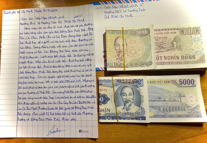 "Con xin góp toàn bộ tiền tiết kiệm của con, dù 200.000 đồng rất ít ỏi..."- Ảnh 1. "Con xin góp toàn bộ tiền tiết kiệm của con, dù 200.000 đồng rất ít ỏi..."- Ảnh 1.