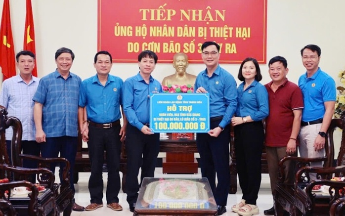 LĐLĐ Thanh Hóa hỗ trợ 1,1 tỉ đồng cho các tỉnh, TP ảnh hưởng bão số 3- Ảnh 2. LĐLĐ Thanh Hóa hỗ trợ 1,1 tỉ đồng cho các tỉnh, TP ảnh hưởng bão số 3- Ảnh 2.