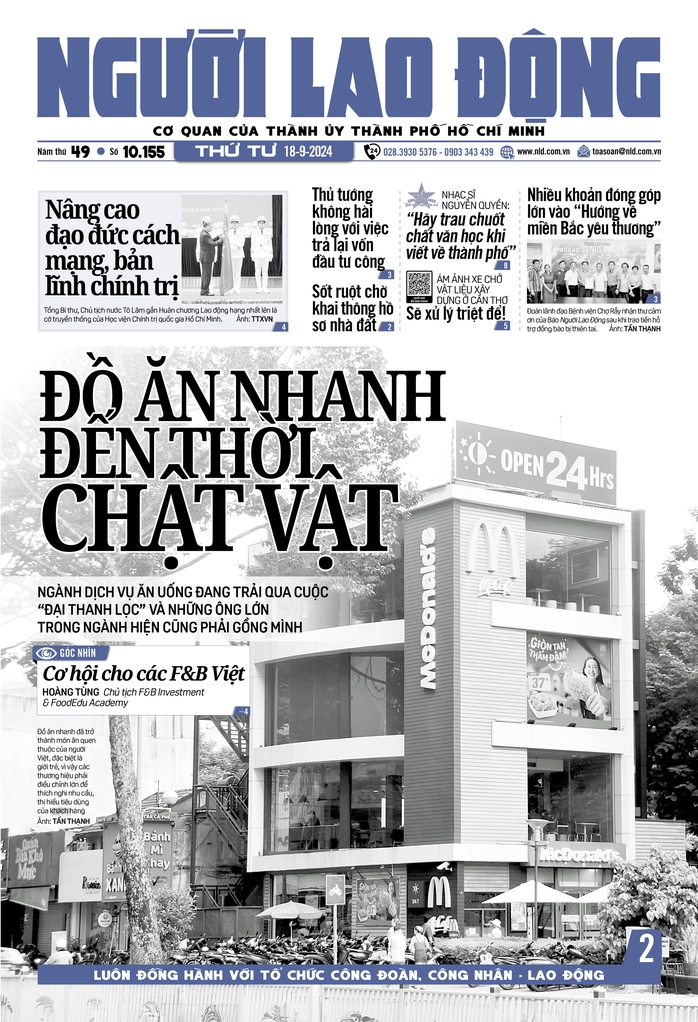 Thông tin đáng chú ý trên báo in Người Lao Động ngày 18-9- Ảnh 1. Thông tin đáng chú ý trên báo in Người Lao Động ngày 18-9- Ảnh 1.