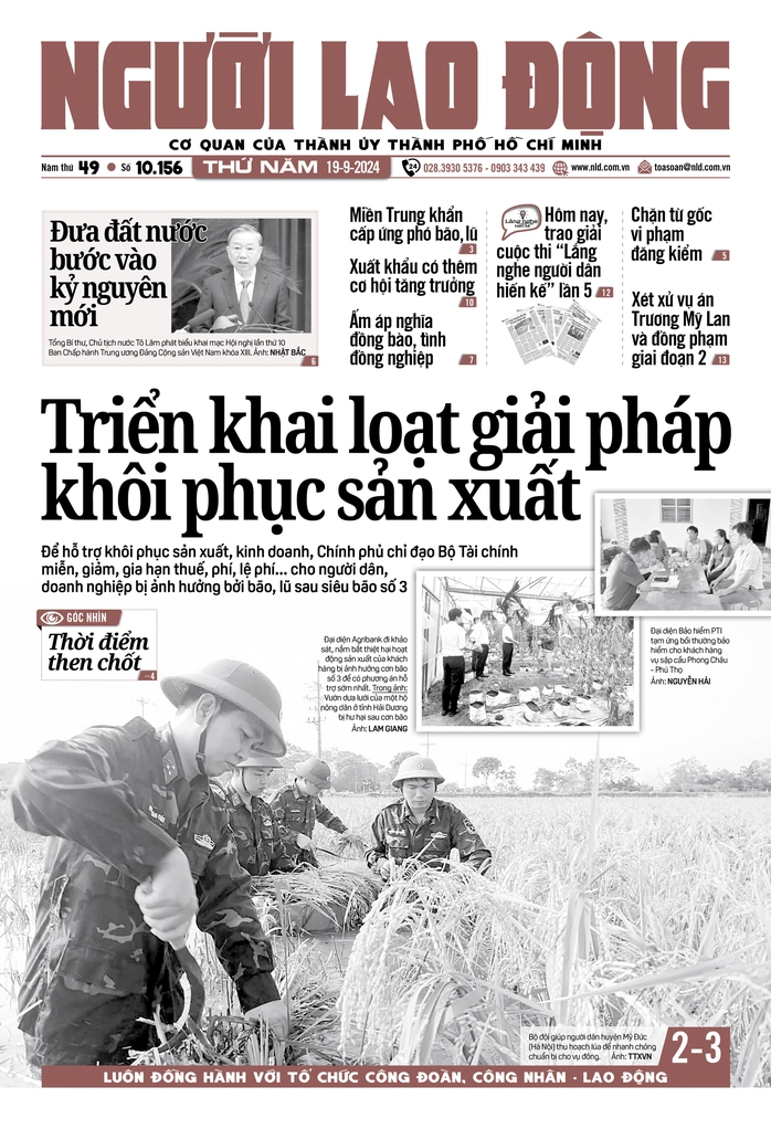Báo in ngày 19-9: Xét xử vụ án Trương Mỹ Lan và đồng phạm giai đoạn 2- Ảnh 1. Báo in ngày 19-9: Xét xử vụ án Trương Mỹ Lan và đồng phạm giai đoạn 2- Ảnh 1.