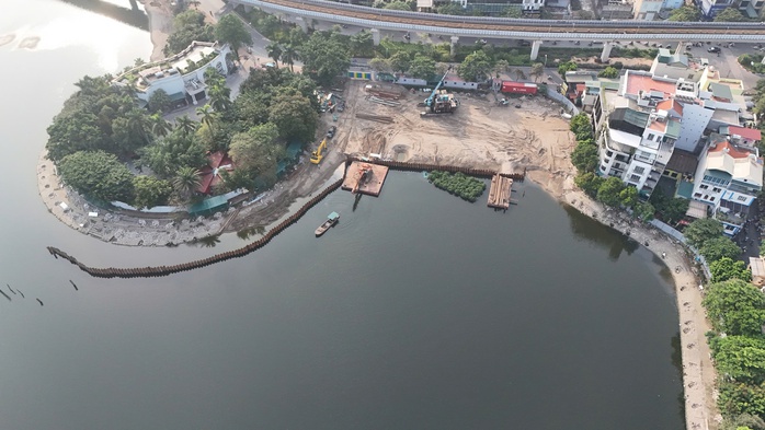 Lấp tạm 6.500 m2 hồ Hoàng Cầu để cải tạo cảnh quan- Ảnh 4. Lấp tạm 6.500 m2 hồ Hoàng Cầu để cải tạo cảnh quan- Ảnh 4.