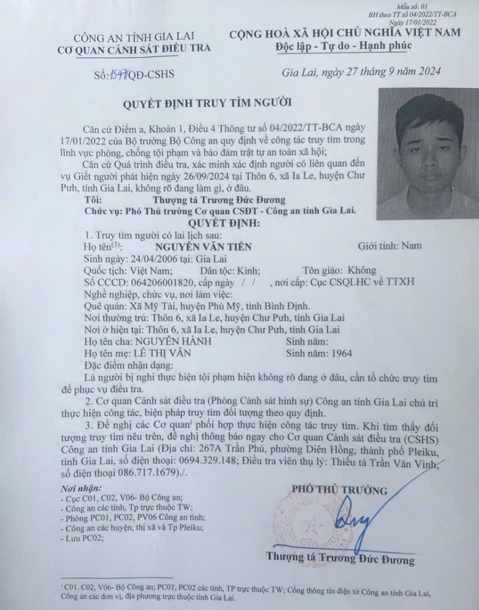 Phát hiện thi thể không còn nguyên vẹn: Truy tìm người con trai- Ảnh 2. Phát hiện thi thể không còn nguyên vẹn: Truy tìm người con trai- Ảnh 2.