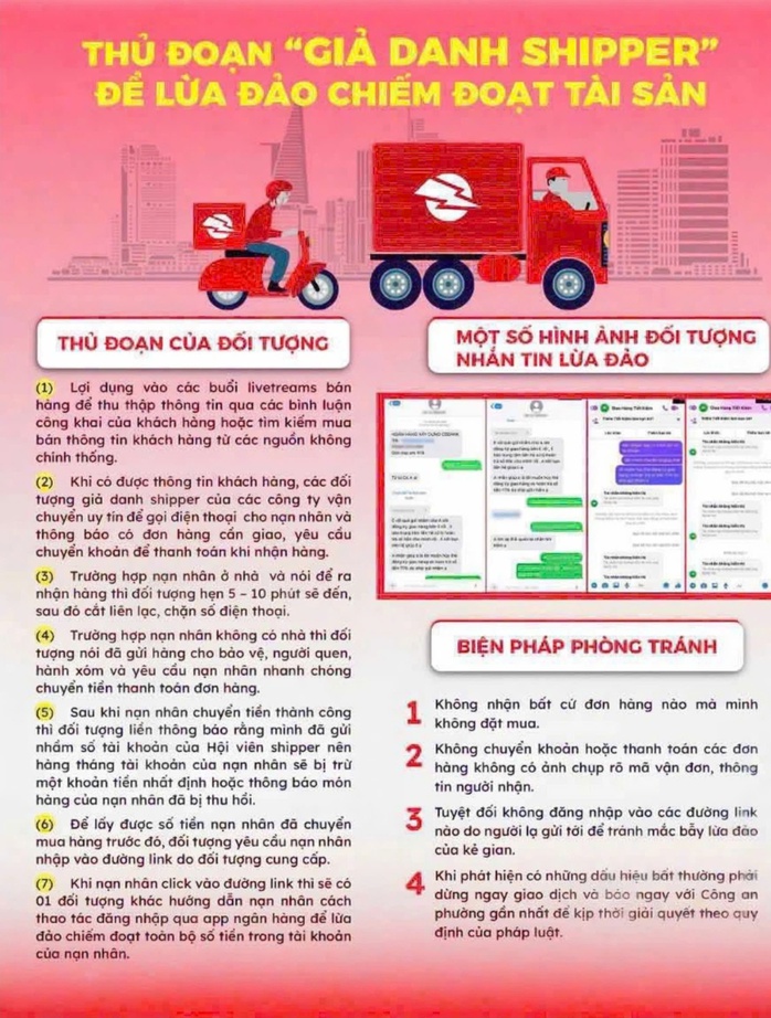 Công an TP Thủ Đức cảnh báo chiêu lừa "giả danh shipper"- Ảnh 1. Công an TP Thủ Đức cảnh báo chiêu lừa "giả danh shipper"- Ảnh 1.