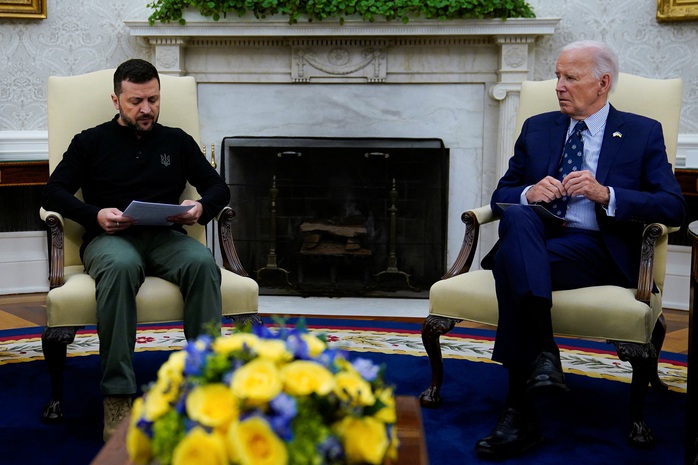 Tiếp tổng thống Ukraine, Tổng thống Biden "tặng quà" lớn- Ảnh 1. Tiếp tổng thống Ukraine, Tổng thống Biden "tặng quà" lớn- Ảnh 1.