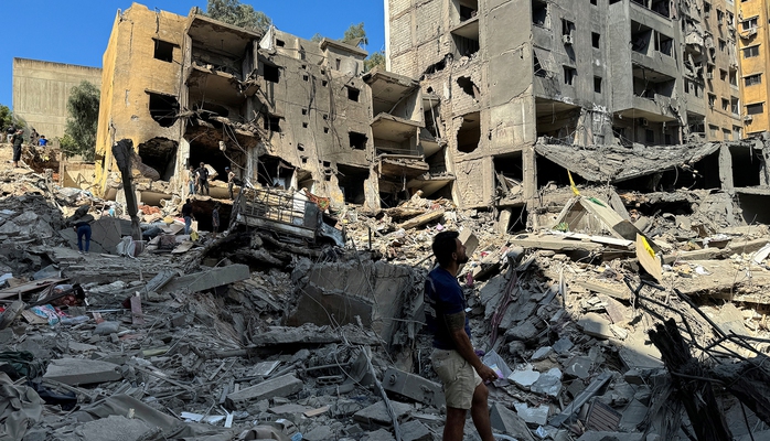 Hiện trường vụ không kích khiến thủ lĩnh Hezbollah Sayyed Hassan Nasrallah thiệt mạng tại thủ đô Beirut - Lebanon Ảnh: Reuters Hiện trường vụ không kích khiến thủ lĩnh Hezbollah Sayyed Hassan Nasrallah thiệt mạng tại thủ đô Beirut - Lebanon Ảnh: Reuters