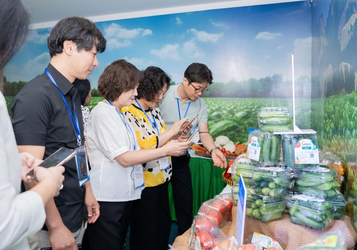 Đại biểu HTX Dure (Hàn Quốc) tham quan khu vực trưng bày sản phẩm vùng nguyên liệu Saigon Co.op Đại biểu HTX Dure (Hàn Quốc) tham quan khu vực trưng bày sản phẩm vùng nguyên liệu Saigon Co.op