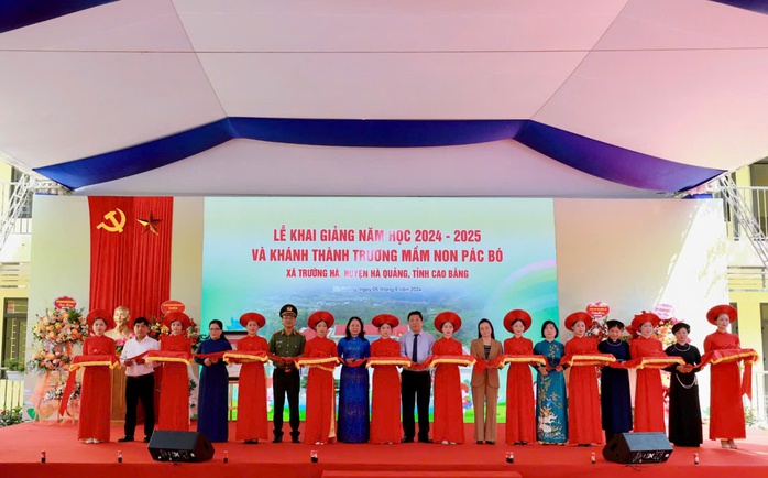 Khánh thành trường Mầm non Pác Bó do Tổng Bí thư, Chủ tịch nước Tô Lâm tặng- Ảnh 1. Khánh thành trường Mầm non Pác Bó do Tổng Bí thư, Chủ tịch nước Tô Lâm tặng- Ảnh 1.