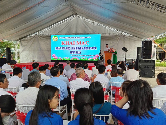 Ngày hội việc làm năm 2024 do UBND huyện Tiên Phước, tỉnh Quảng Nam tổ chức thu hút đông đảo doanh nghiệp và người lao động tham gia Ngày hội việc làm năm 2024 do UBND huyện Tiên Phước, tỉnh Quảng Nam tổ chức thu hút đông đảo doanh nghiệp và người lao động tham gia