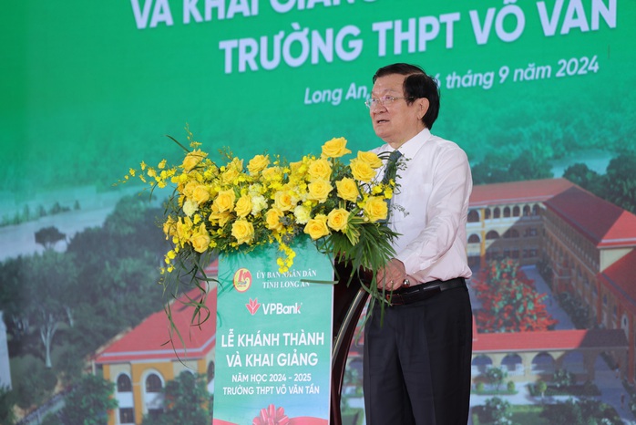 Khánh thành trường THPT Võ Văn Tần quy mô 100 tỉ đồng do VPBank tài trợ tại Long An- Ảnh 1. Khánh thành trường THPT Võ Văn Tần quy mô 100 tỉ đồng do VPBank tài trợ tại Long An- Ảnh 1.