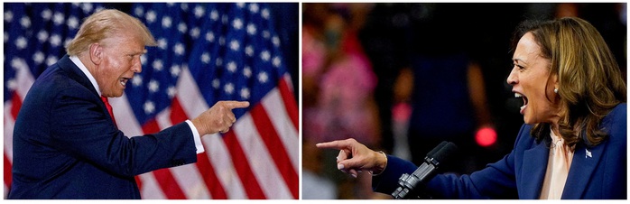 Cựu Tổng thống Donald Trump và Phó Tổng thống Kamala Harris đang trong cuộc đua quyết liệt tới Nhà Trắng Ảnh: REUTERS Cựu Tổng thống Donald Trump và Phó Tổng thống Kamala Harris đang trong cuộc đua quyết liệt tới Nhà Trắng Ảnh: REUTERS