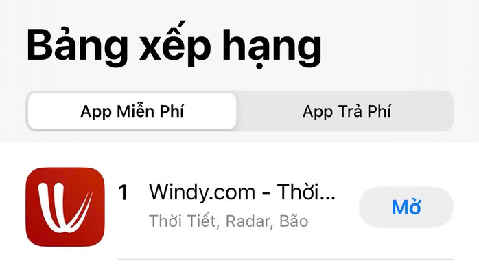 Ứng dụng theo dõi bão Yagi đứng tốp đầu lượt tải về tại Việt Nam- Ảnh 1. Ứng dụng theo dõi bão Yagi đứng tốp đầu lượt tải về tại Việt Nam- Ảnh 1.
