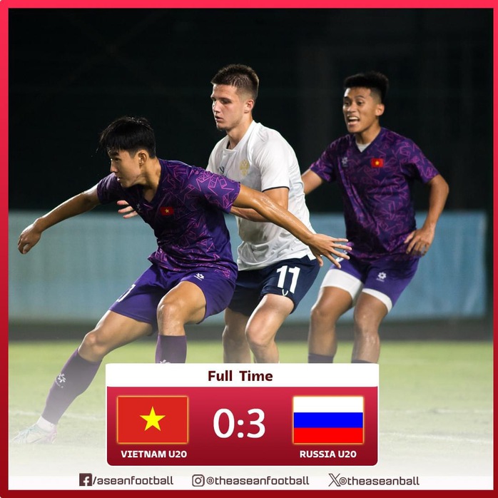 U20 Việt Nam nối bước đàn anh, thất bại trước U20 Nga- Ảnh 1. U20 Việt Nam nối bước đàn anh, thất bại trước U20 Nga- Ảnh 1.