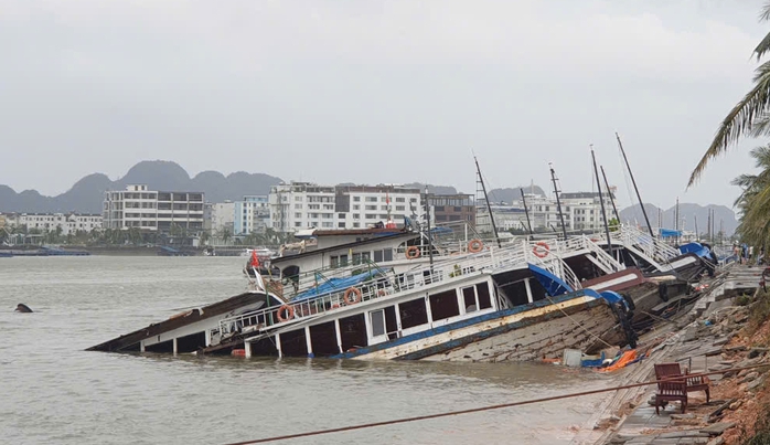 Hàng chục tàu du lịch ở Tuần Châu bị chìm trong bão dữ Yagi, thiệt hại hàng tỉ đồng- Ảnh 1. Hàng chục tàu du lịch ở Tuần Châu bị chìm trong bão dữ Yagi, thiệt hại hàng tỉ đồng- Ảnh 1.