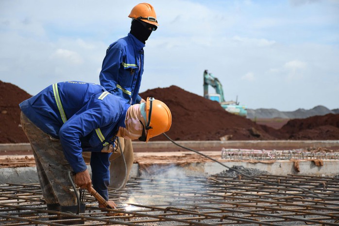 Người lao động làm việc trên công trường sân bay Long Thành Người lao động làm việc trên công trường sân bay Long Thành