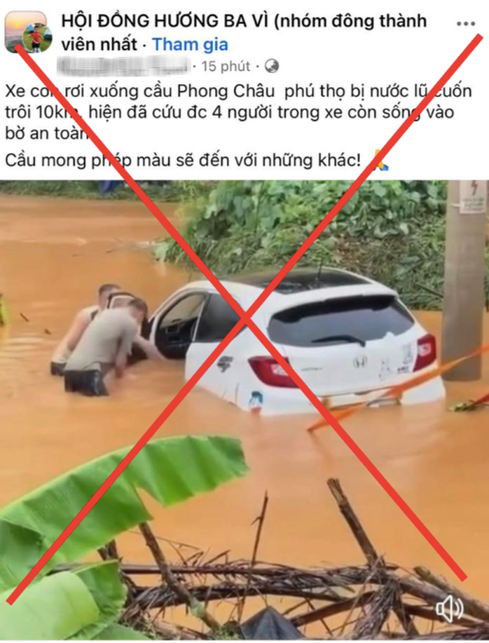 Vụ sập cầu Phong Châu: "Bác" thông tin cứu 4 người trong ôtô bị cuốn trôi 10 km- Ảnh 1. Vụ sập cầu Phong Châu: "Bác" thông tin cứu 4 người trong ôtô bị cuốn trôi 10 km- Ảnh 1.