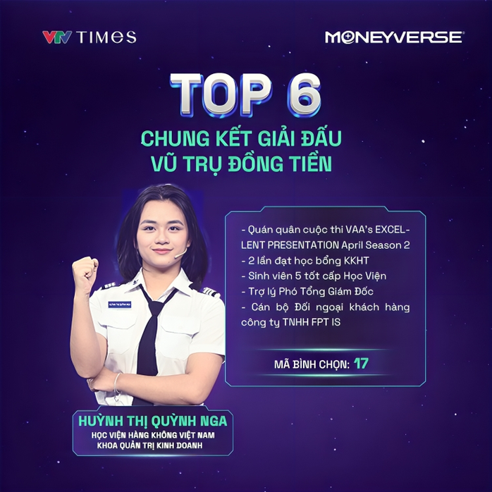 Bóng hồng duy nhất của chung kết The moneyverse Bóng hồng duy nhất của chung kết The moneyverse