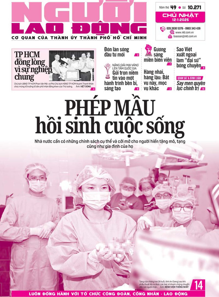 Báo in ngày 12-1: Phép mầu hồi sinh cuộc sống- Ảnh 1. Báo in ngày 12-1: Phép mầu hồi sinh cuộc sống- Ảnh 1.
