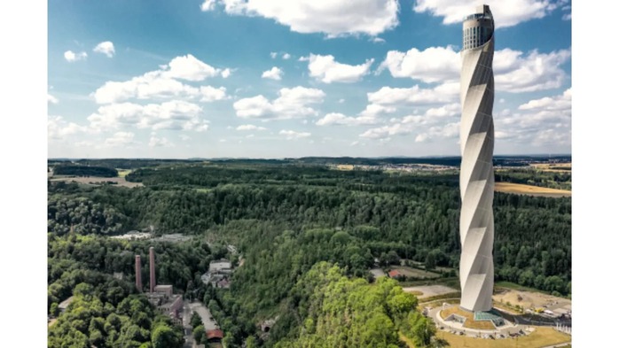 New elevator technologies are tested and certified in the tower. Source: TK Elevator New elevator technologies are tested and certified in the tower. Source: TK Elevator