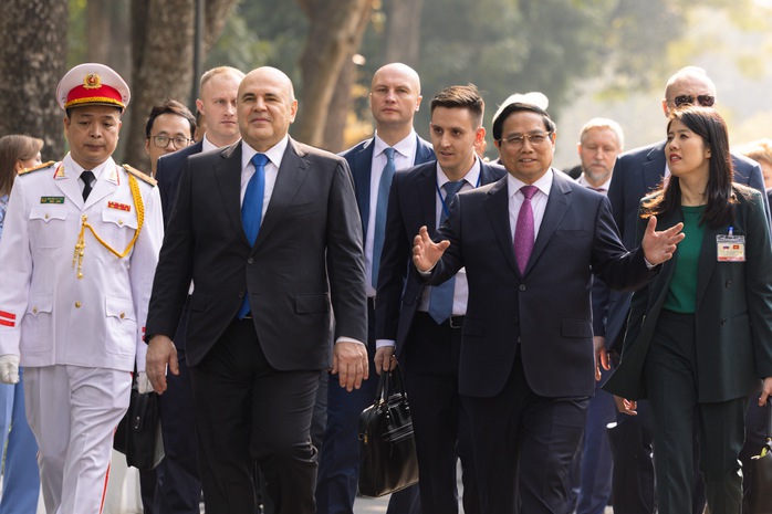Thủ tướng Phạm Minh Chính chủ trì lễ đón Thủ tướng Nga- Ảnh 9. Thủ tướng Phạm Minh Chính chủ trì lễ đón Thủ tướng Nga- Ảnh 9.