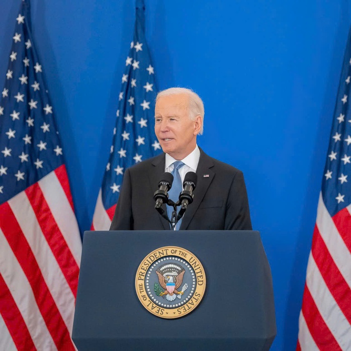 Tổng thống Biden phát biểu tại trụ sở Bộ Ngoại giao Mỹ ngày 13-1. Ảnh: Joe Biden/FB Tổng thống Biden phát biểu tại trụ sở Bộ Ngoại giao Mỹ ngày 13-1. Ảnh: Joe Biden/FB