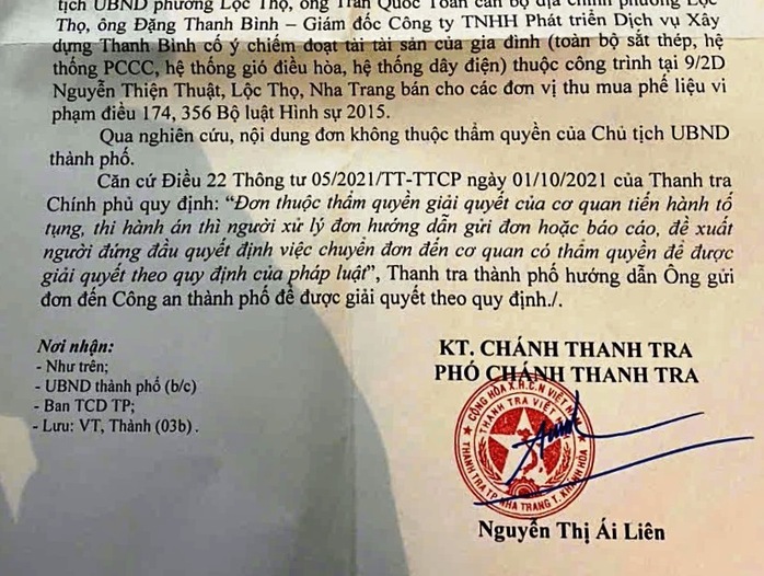 Loay hoay xử lý vụ tự ý bán tài sản của dân khi cưỡng chế ở Nha Trang- Ảnh 1. Loay hoay xử lý vụ tự ý bán tài sản của dân khi cưỡng chế ở Nha Trang- Ảnh 1.