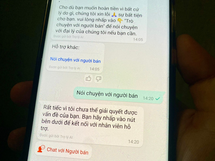Bất lực với chatbot khi mua hàng online- Ảnh 1. Bất lực với chatbot khi mua hàng online- Ảnh 1.