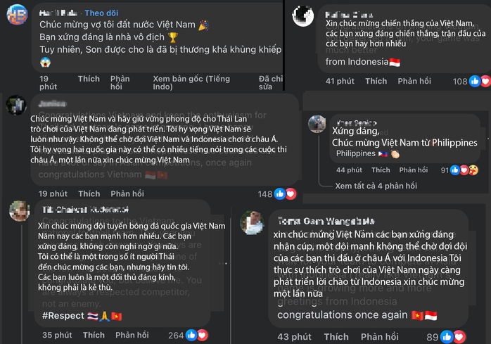 Phản ứng của CĐV Đông Nam Á khi Việt Nam vô địch ASEAN Cup 2024- Ảnh 1. Phản ứng của CĐV Đông Nam Á khi Việt Nam vô địch ASEAN Cup 2024- Ảnh 1.