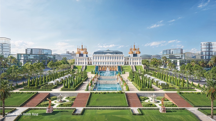Phối cảnh cung điện mùa hè được lấy cảm hứng từ cung điện Peterhof – Saint Petersburg - Nga Phối cảnh cung điện mùa hè được lấy cảm hứng từ cung điện Peterhof – Saint Petersburg - Nga
