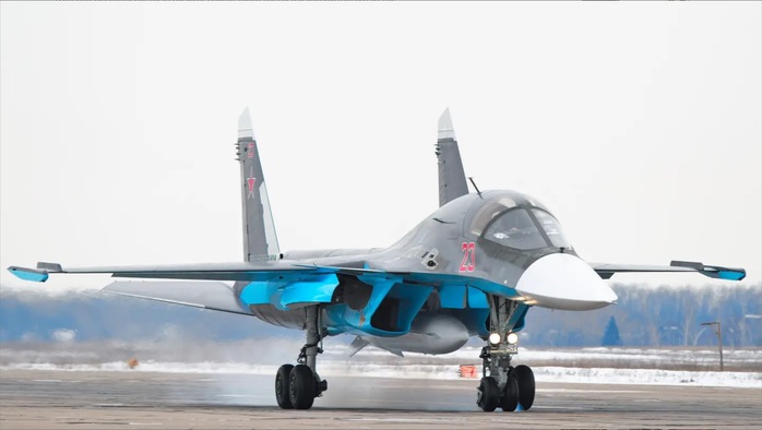 Máy bay Su-34 của Nga. Ảnh: Dmitry Chushkin/Wikimedia Máy bay Su-34 của Nga. Ảnh: Dmitry Chushkin/Wikimedia