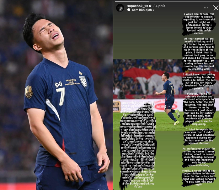 Supachok nói gì về bàn thắng thiếu "fair-play" vào lưới Việt Nam- Ảnh 1. Supachok nói gì về bàn thắng thiếu "fair-play" vào lưới Việt Nam- Ảnh 1.