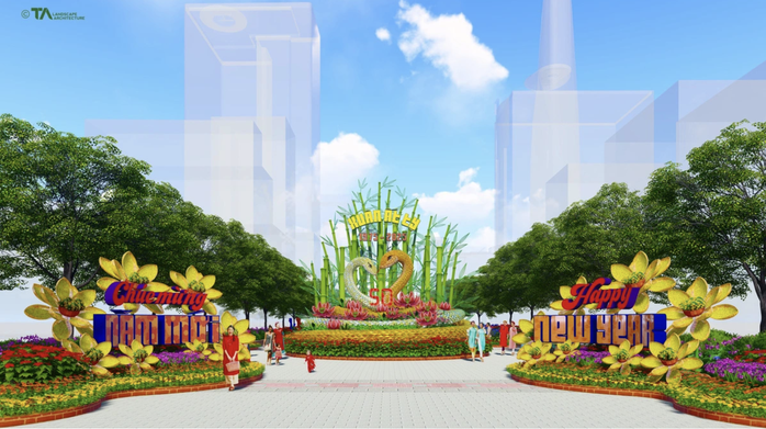Đường hoa Nguyễn Huệ Tết Ất Tỵ 2025 có gì đặc sắc?- Ảnh 3. Đường hoa Nguyễn Huệ Tết Ất Tỵ 2025 có gì đặc sắc?- Ảnh 3.