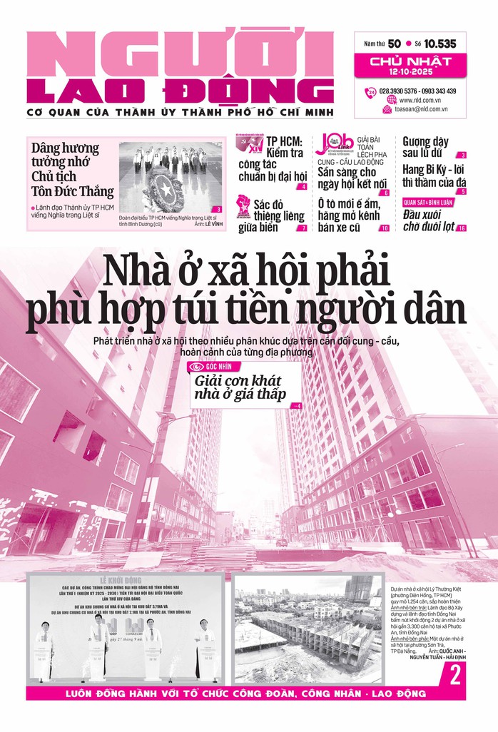 Báo in ngày 12-10: Nhà ở xã hội phải phù hợp túi tiền người dân - Ảnh 1.