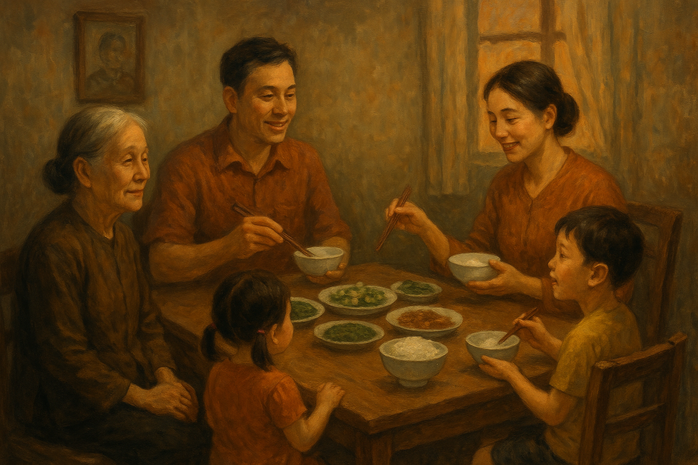 Bữa cơm muộn - Ảnh 1.