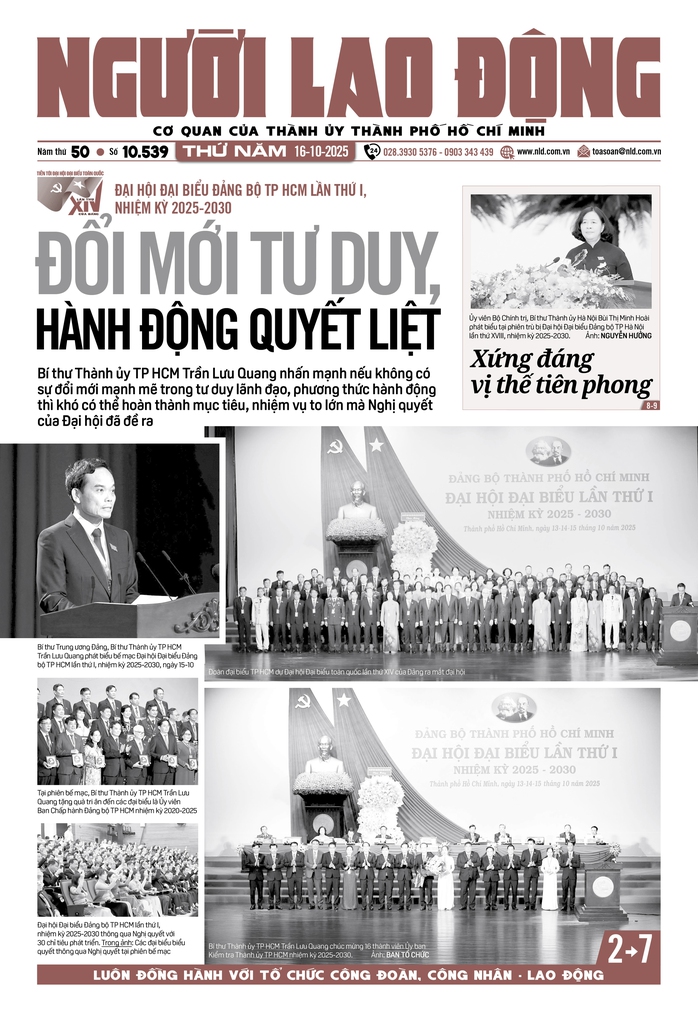 Báo in ngày 16- 10: Đổi mới tư duy, hành động quyết liệt - Ảnh 1.