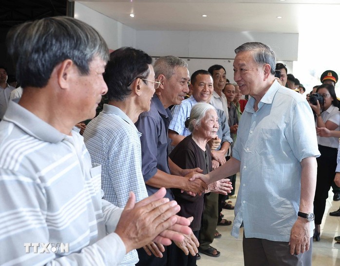 Tổng Bí thư Tô Lâm kiểm tra công tác khắc phục hậu quả bão, lụt tại Thái Nguyên - Ảnh 1.