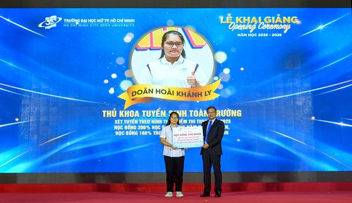 Học viên trung tâm giáo dục thường xuyên "ẵm" học bổng thủ khoa 200% của trường đại học - Ảnh 1.