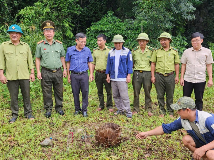 Tưởng trộm gà, ai ngờ “vị khách lạ” quý hiếm nặng 30kg - Ảnh 1. Tưởng trộm gà, ai ngờ “vị khách lạ” quý hiếm nặng 30kg - Ảnh 1.