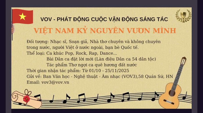 VOV 3 phát động Cuộc vận động sáng tác "Việt Nam kỷ nguyên vươn mình" - Ảnh 2.