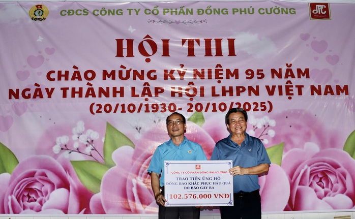 Hỗ trợ gia đình công nhân và người dân bị ảnh hưởng bão lũ - Ảnh 1.