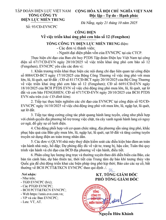 EVNCPC chủ động ứng phó bão số 12 (Fengshen) - Ảnh 2.
