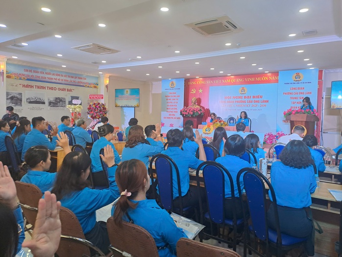 Hội nghị đại biểu công đoàn phường cầu ông lãnh - Ảnh 4.