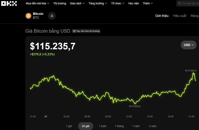 Thị trường tiền số hôm nay, 28-10: Bất ngờ với tình hình kinh doanh của công ty lập sàn tài sản số 10.000 tỉ đồng - Ảnh 1.