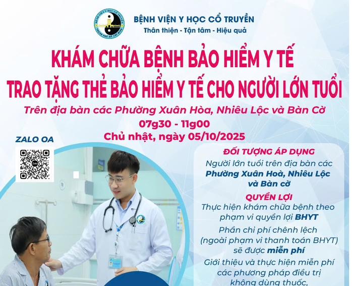 Khám bệnh miễn phí, tặng 60 thẻ BHYT cho người cao tuổi ở TP HCM vào ngày 5-10- Ảnh 1.